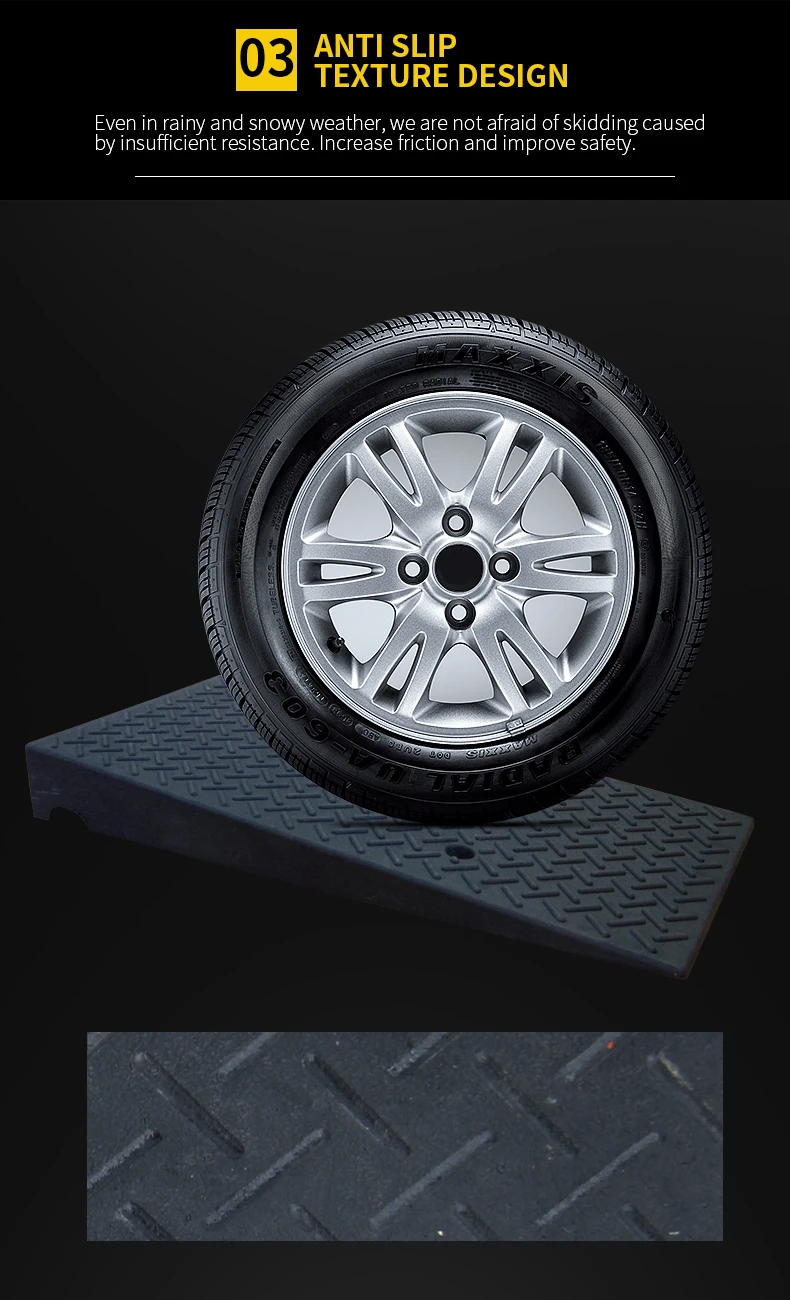 Black Driveway Curb Ramp Garage Threshold Fixed Transport Curb Ramp ...