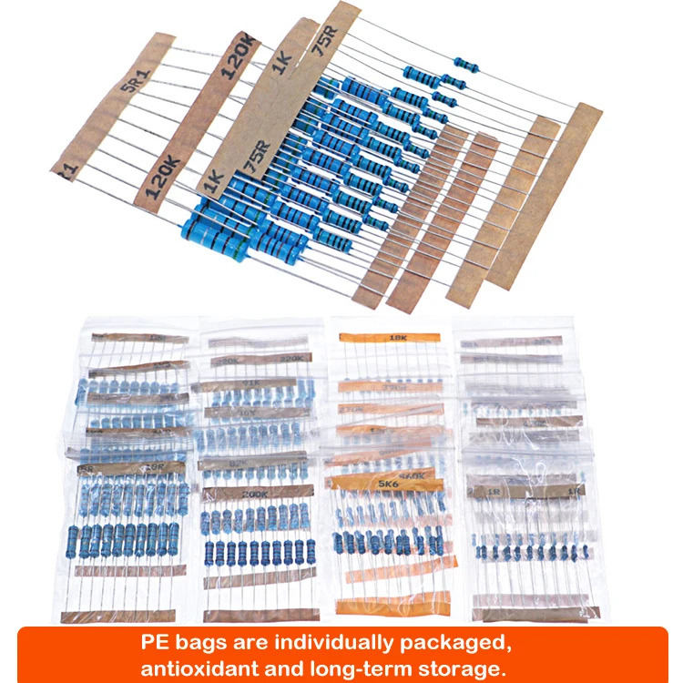 Kit 1000 Résistances Film Carbone 1/2W - 100 Valeurs De 1Ω à 10MΩ - Électronique DIY