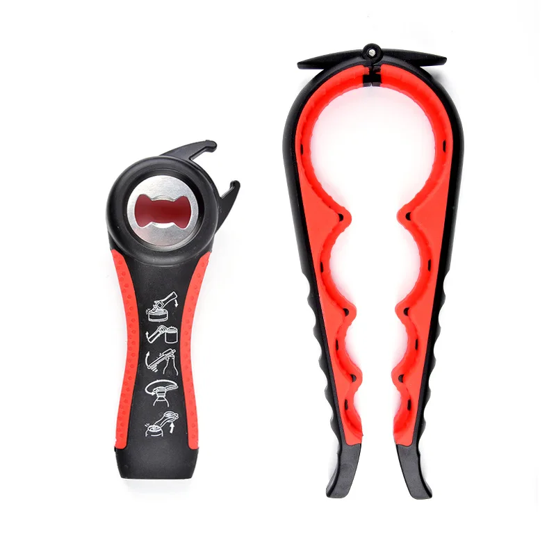 2pack Manual Can Opener 4 in 1 Kitchen Lid Silicone Slip Jar Bottle Can Opener 5 in 1 Bottle Opener Set