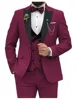 Burgundy suit vest and dress pants