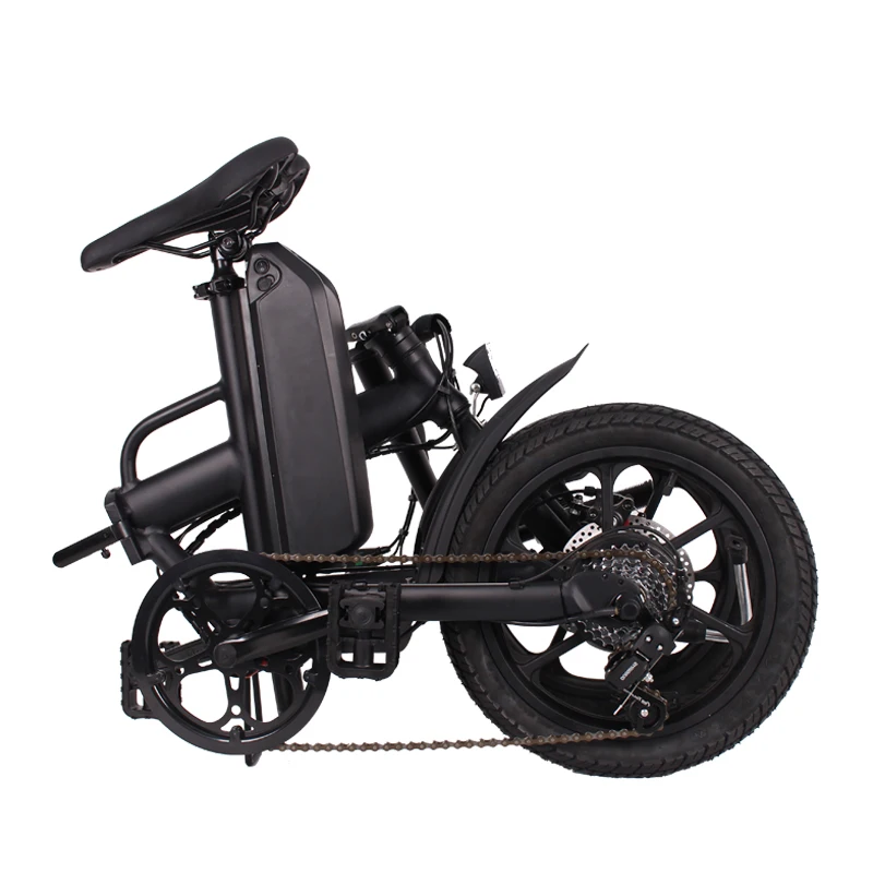 Foldable Electric Bike Brushless 36V 250W LED Light OEM Frame Battery Time Charging