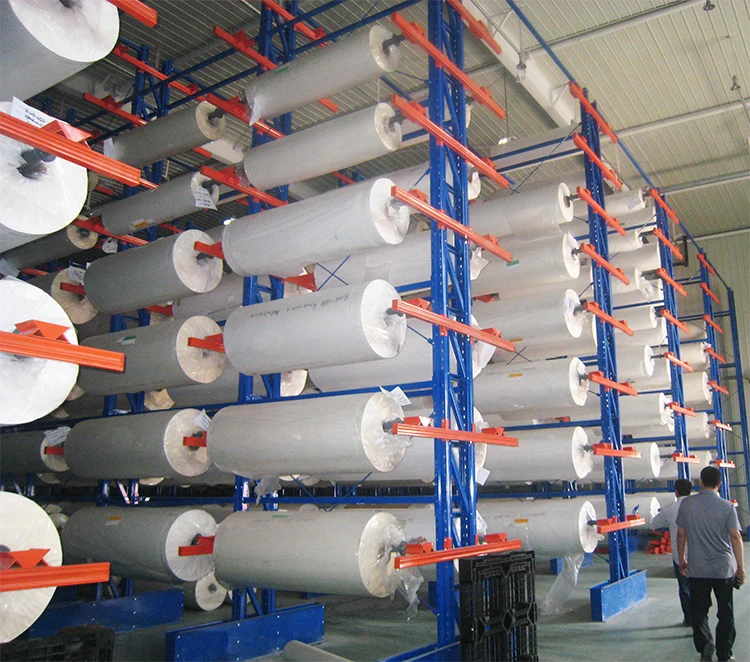 galvanized cantilever racking for outdoor long item storage
