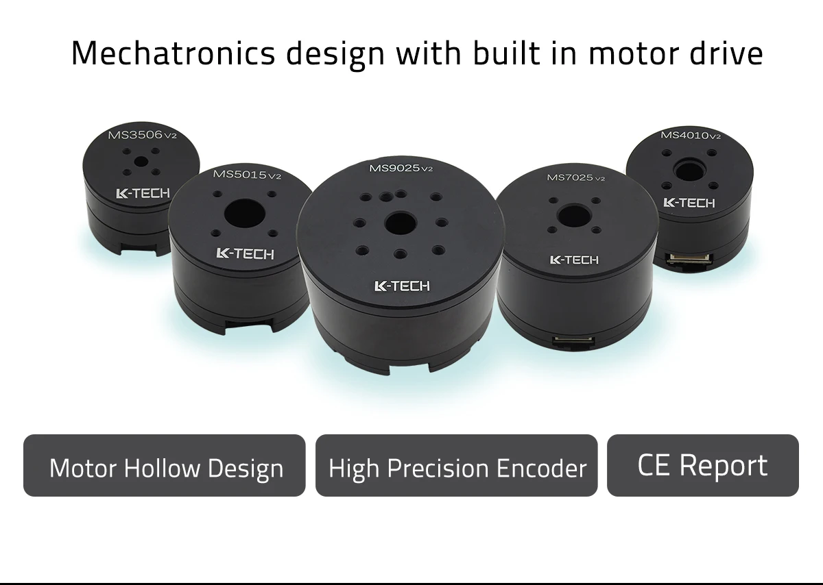 LKTECH MS3008 Customized  Shaft BLDC Direct Drive Servo Motor With Slip Ring for Robot Motor