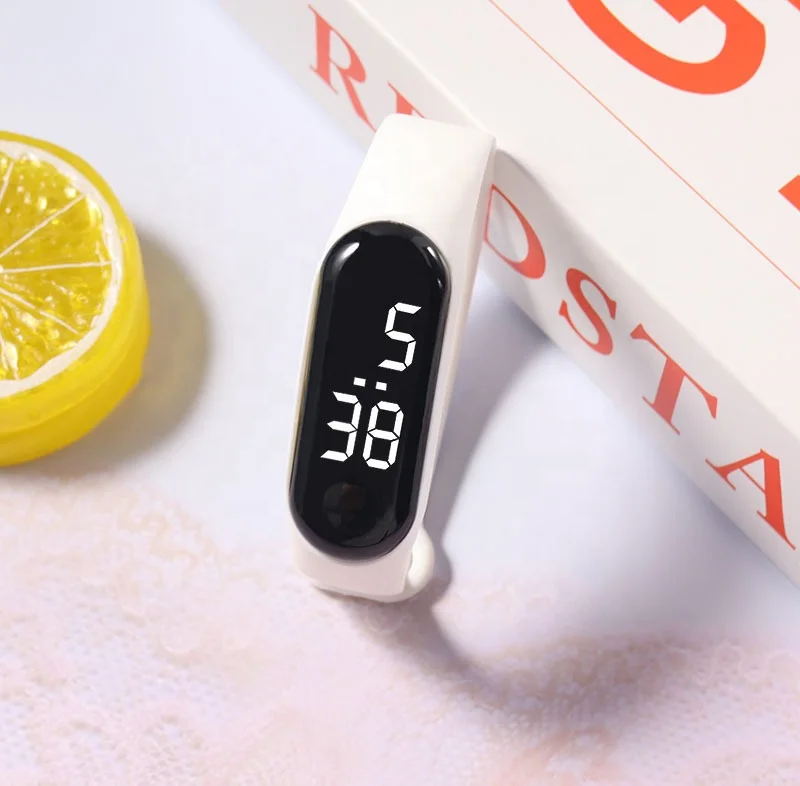 TPU silicone M3 LED Electronic Fashion Student Couple Casual Sports Touch White Light sports watch in waterproof