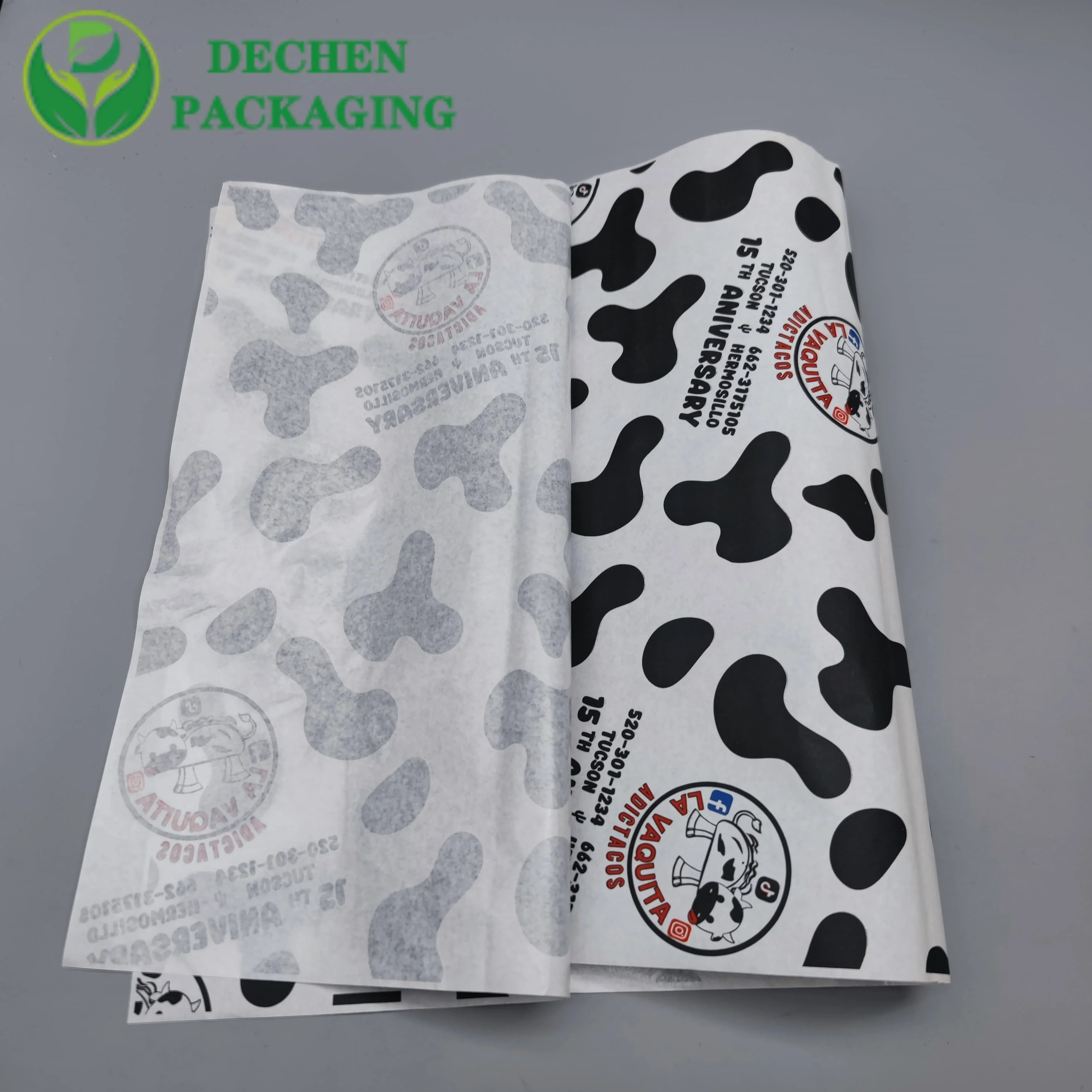 Chinese Wrapping Paper Food Custom Deli Wrap Sheets