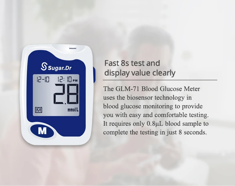 Blood Glucose Monitors Home Mini Yasee Model Blood Glucose Meter Glucose Test Strips / Diabetic