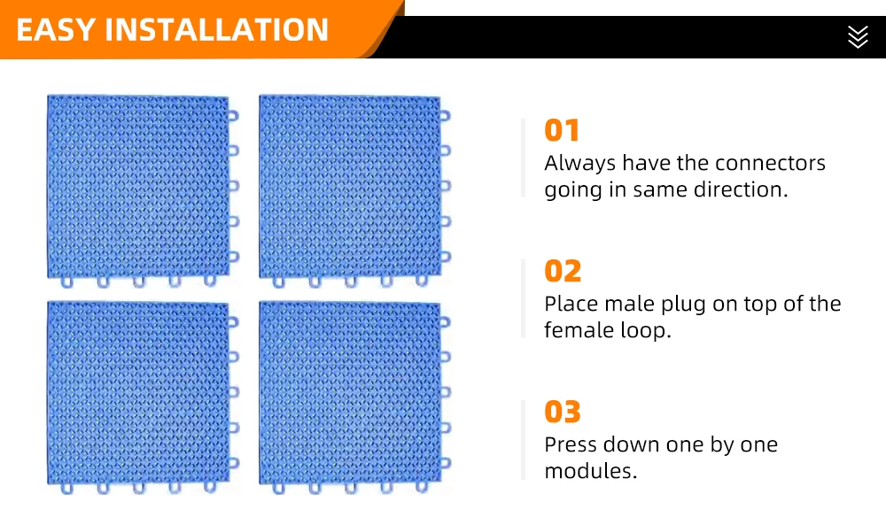 Modular Suspension Outdoor Basketball Courts Plastic Flooring Mini Football Futsal Court Sports Flooring Tiles Pickleball