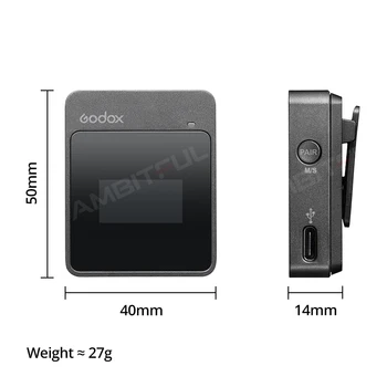 Godox MoveLink M2 UC2 LT2 2.4GHz Wireless Lavalier Microphone for DSLR Cameras Camcorders Smartphones, and Tablets for YouTube detail image