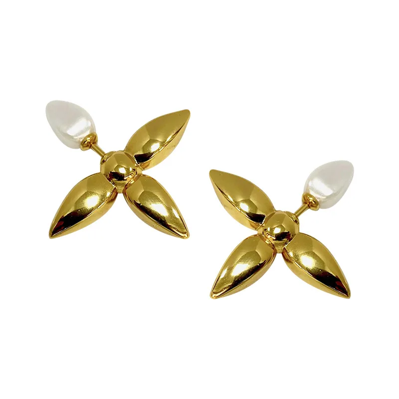 Louis Vuitton Louisette Stud Earrings - Gold-Tone Metal Stud, Earrings -  LOU448782