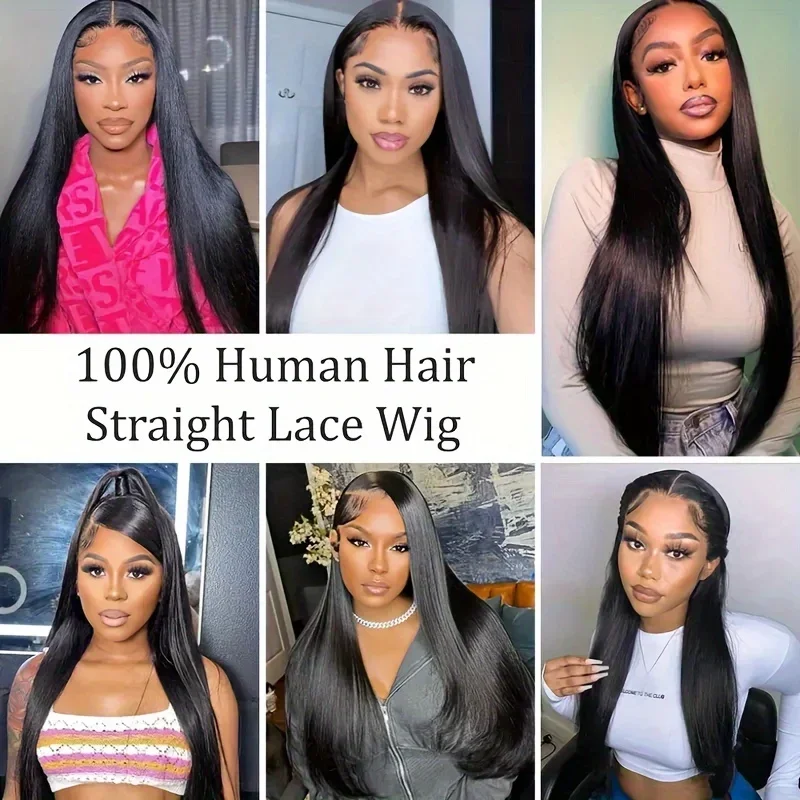 13x6 Rak HD Lace Front Peruker Äkta Hår För Kvinnor Förplockad Transparent Lace Frontal Peruk Med Babyhår Naturfärgad Peruk_voghion.com