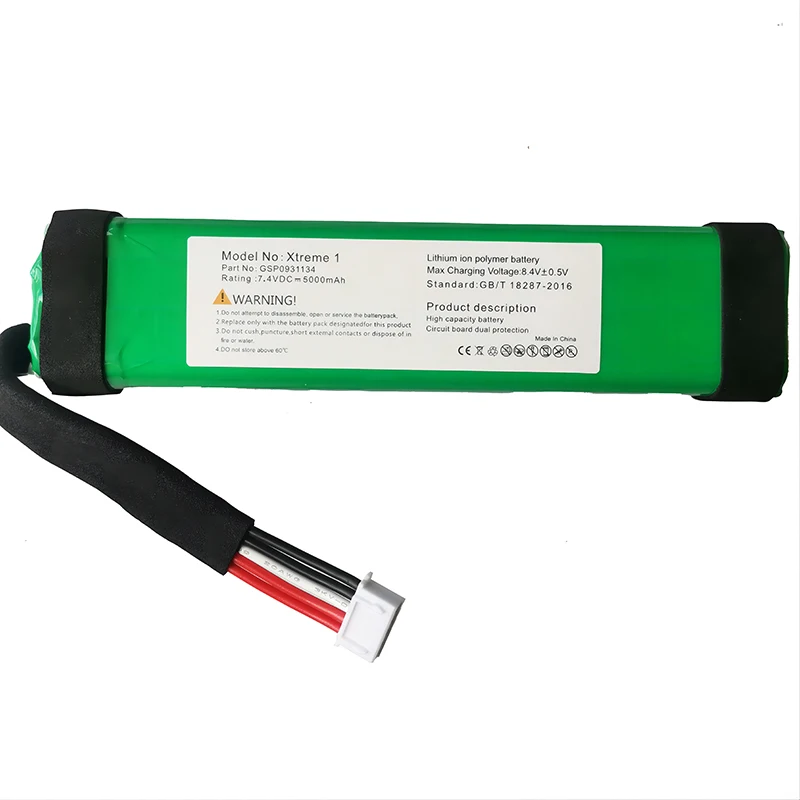 Batteria Di Ricambio 5000mAh Per JBL Xtreme 1ª Gen – GSP0931134 – LiPo 7.4V, Alta Capacità