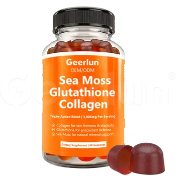 Wholesale Glutathione Collagen Gummies Dietary Supplement Support Skin Firmness Elasticity Sea Moss Gummy Candy