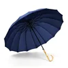 Real bamboo handle navy blue