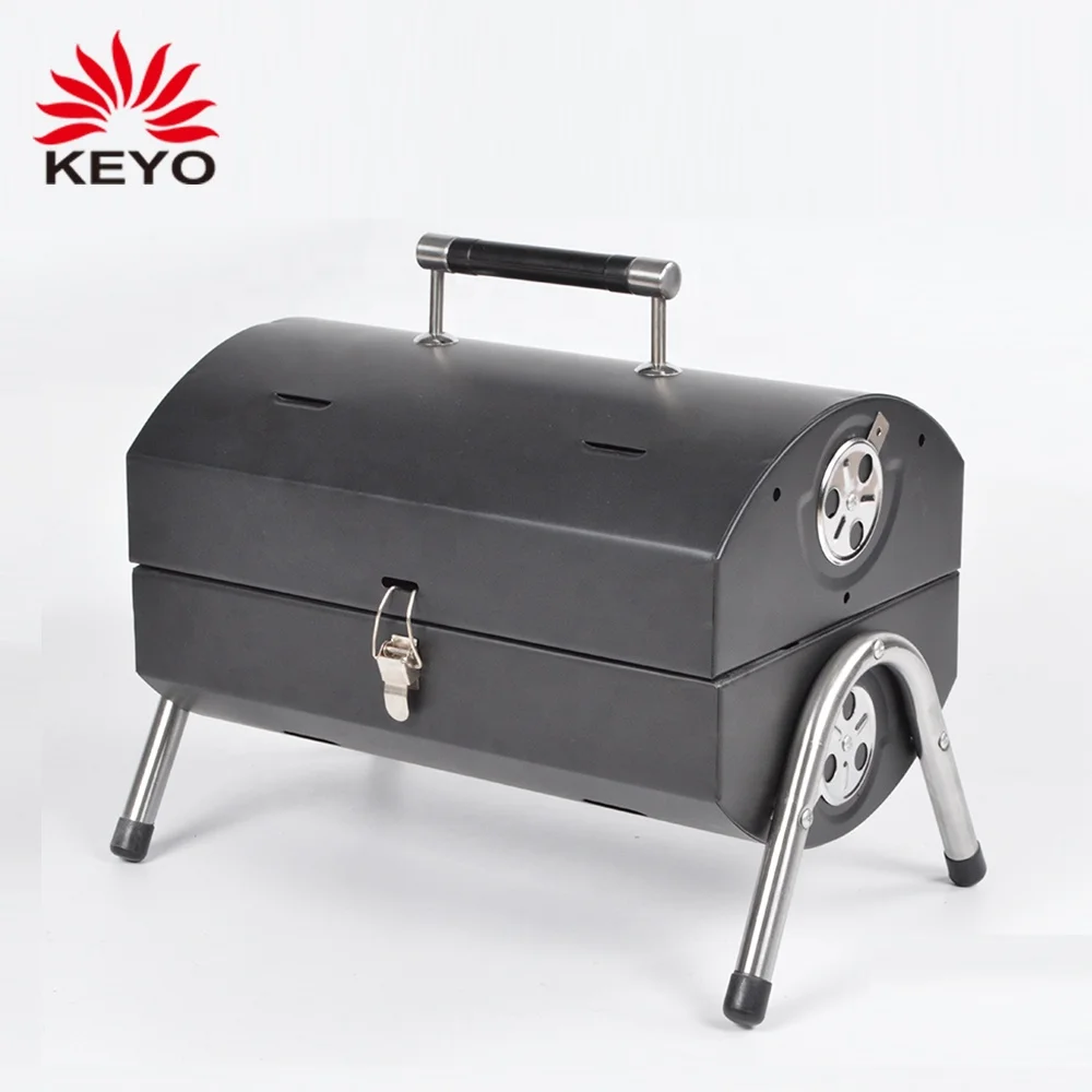 Two Cooking Side Smoker and Barbecue Grill Portable Mini Charcoal Bbq Grill for Outdoor