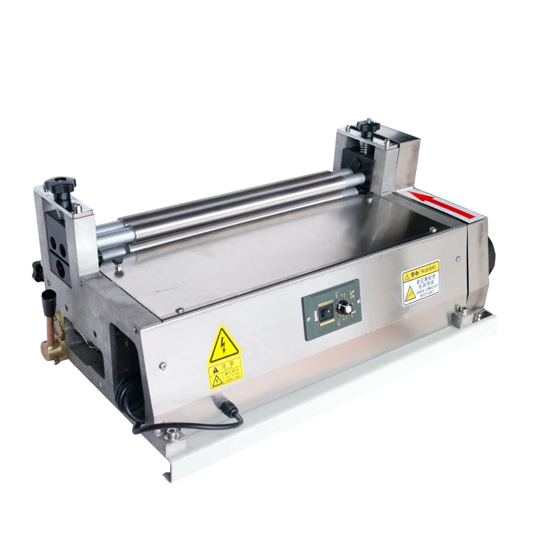 220V 380A Semi-Automatic Small Desktop Gluing Machine Automatic Electric Cold Glue with Wood Case Packaging