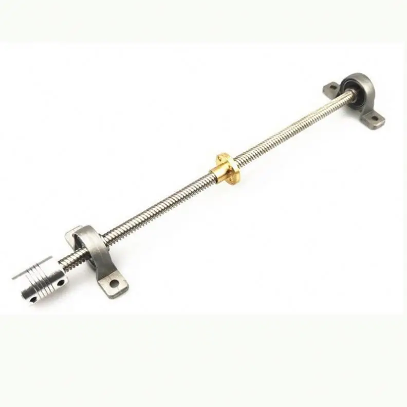 TEBAK D-09 Linear Rail Guide T5 T6 T8 T10 T12 Lead Screw 150 -1000mm Bearing Block Bracket Shaft Coupling Coupler Nut 3D Printer