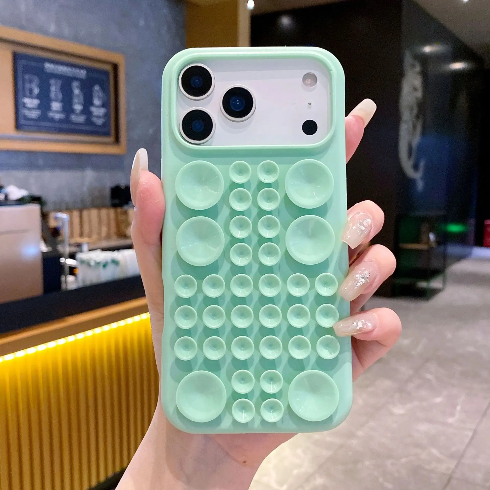 product suction cup silicone protective case for iphone 17 soft rubber phone case for 16promax  for17air-8