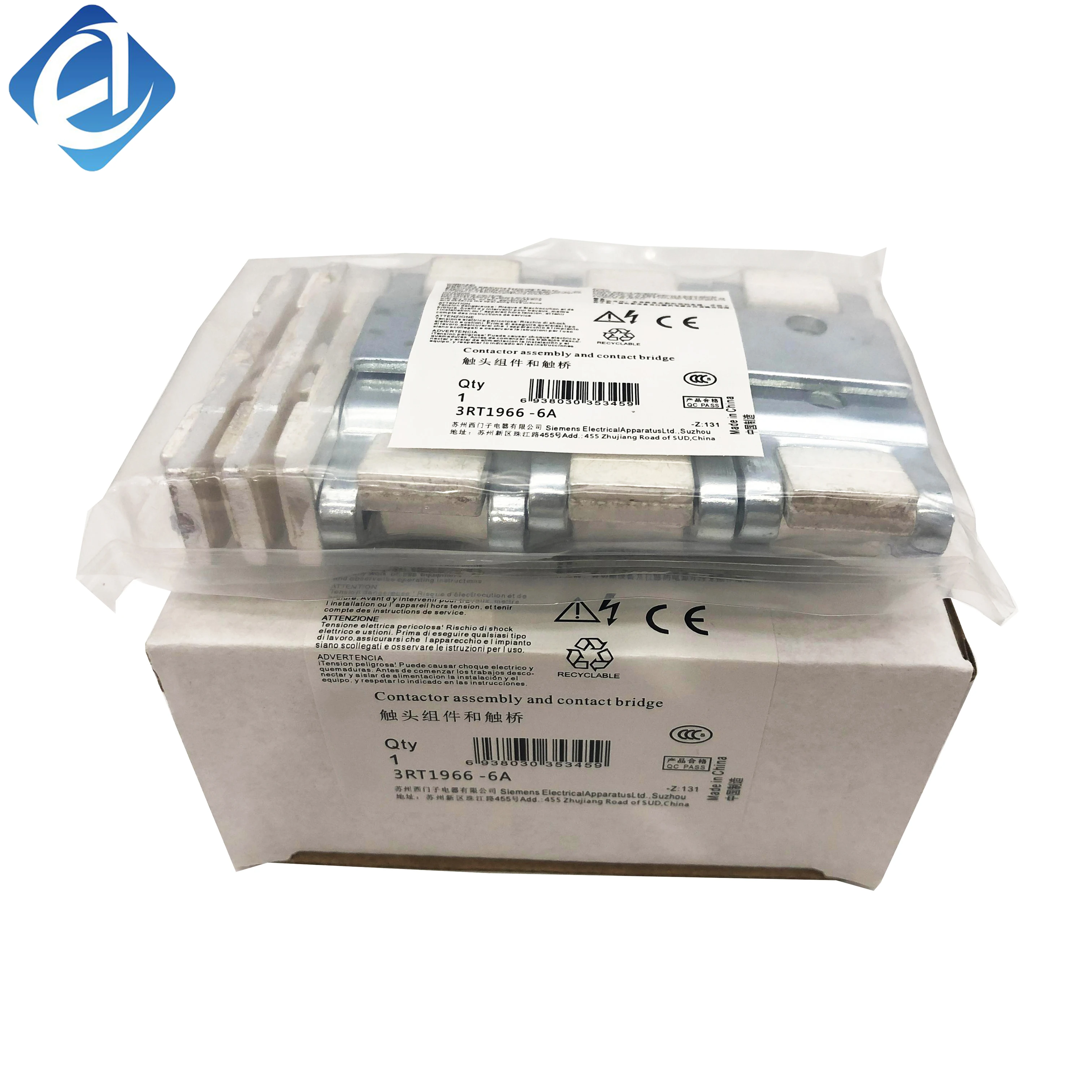 New Original 3RT1966-6A auxiliary contact module. Matches AC contactors, expands switch signal contacts, stable circuit switching performance, simple installation and wiring,