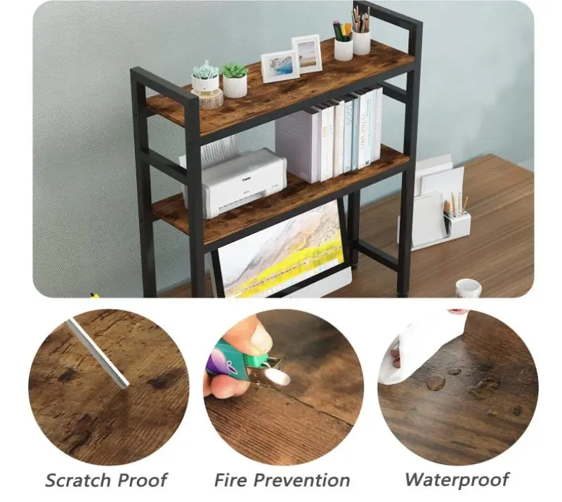 Adjustable Computer Display Shelf Desk Bookcase 2tier Multipurpose