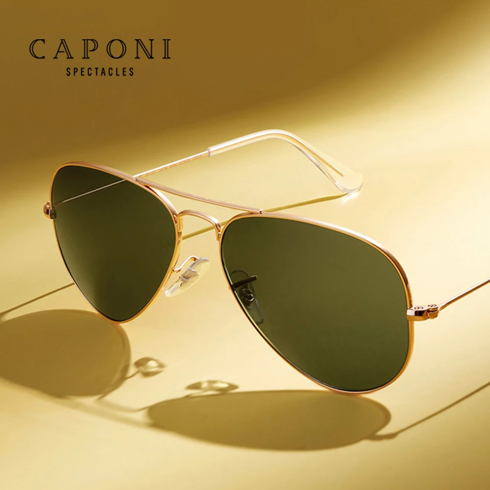 CAPONI Avation Sun Glasses Men UV