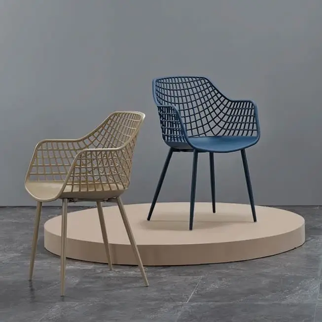 High Quality  Modern Design  China Factory Plastic Mesh Chair Restaurant PP Seat Plastic Restaurant Chairs