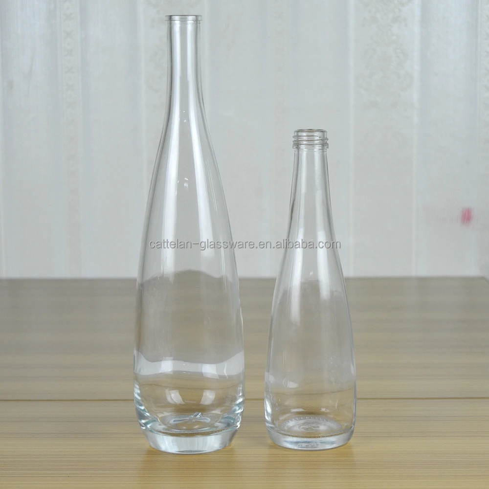 Factory Produce 750ml Water Drop Shape Glass Water Bottle With Cork Top