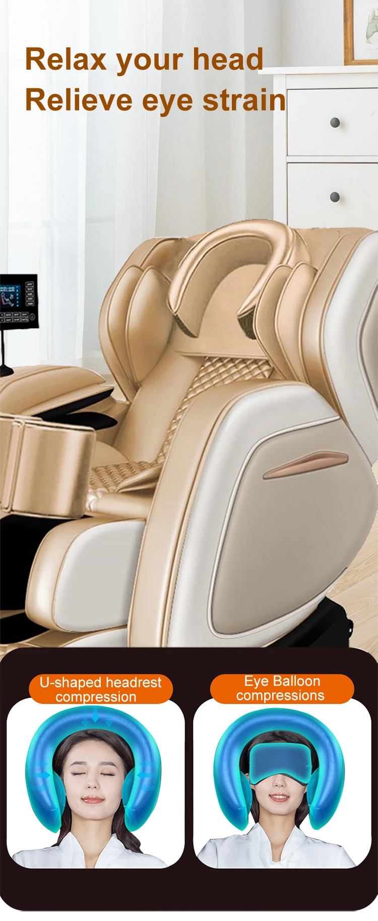 Ningde Deluxe Office Shiatsu Full Body Recliner 3d Buttocks Massage