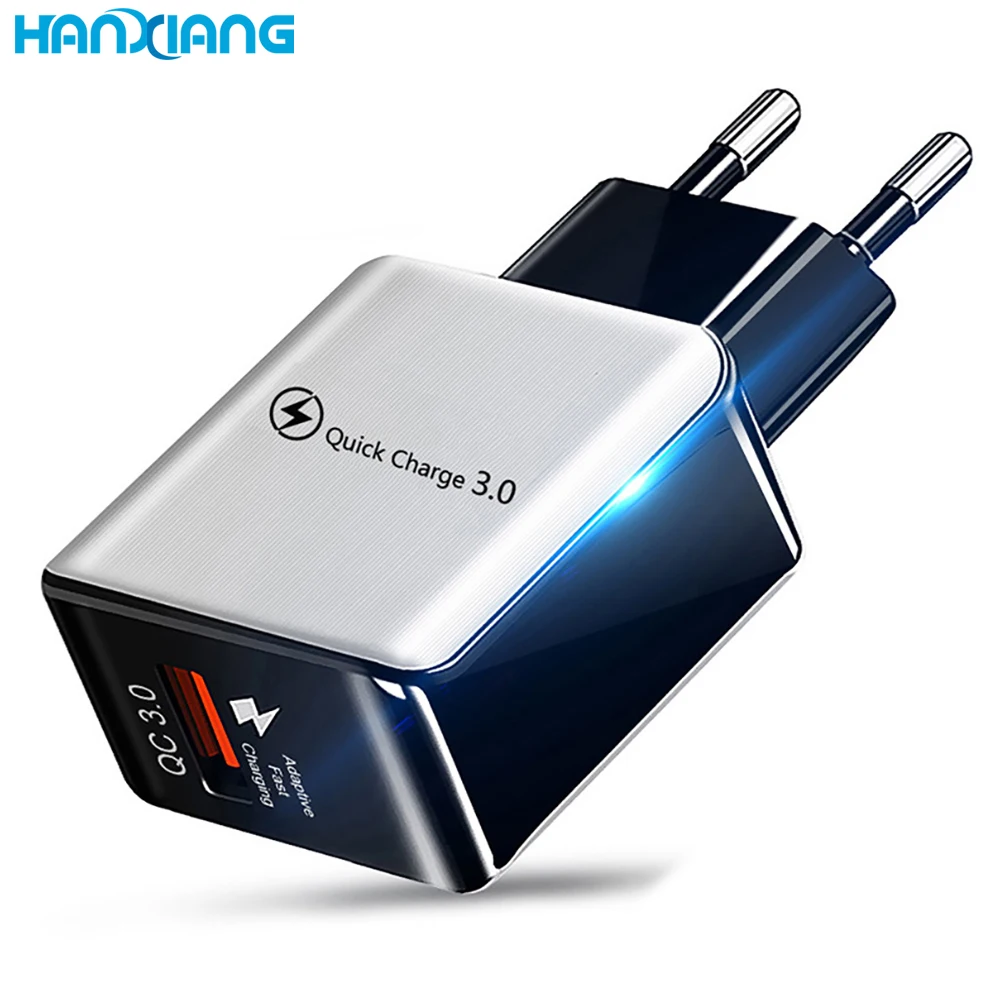 2021 Быстрая зарядка 3,0 18 Вт с одним портом USB настенное зарядное устройство для Iphone 7 Plus