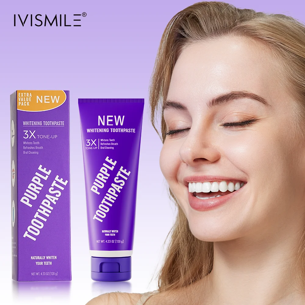 Visiblurry Dentifrice Blanchiment Des Dents Violet Couleur Sensibles