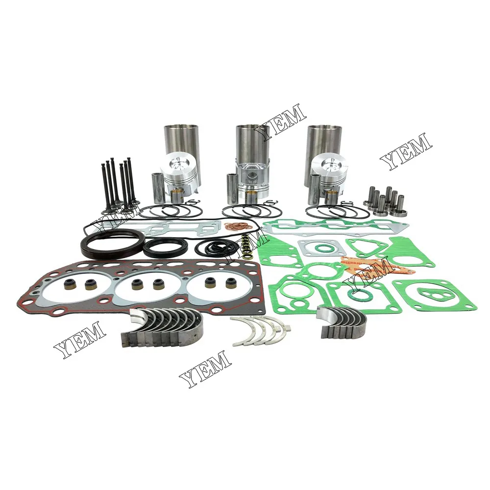 3D84-2 Overhaul Kit With Bearings Set Piston Rings Full Gasket Set Valve Liner Kit for Komatsu