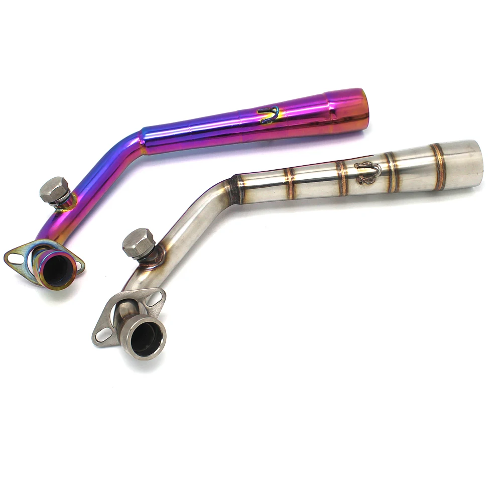 Motorcycle Exhaust Performance Middle Link Pipe Bend Slip on for Yamaha BWS 125 150 ZUMA125 Iridium