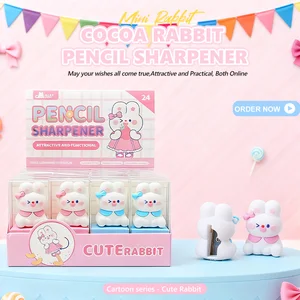 Mini Bunny Pencil Sharpener Bulk Pack, Cute Rabbit Design for School and Office Supplies