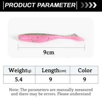 New Design 5.4g 90mm Double Colors Glow in Dark PVC Paddle Soft Fish Lure for River Lake Stream Fishing – Soft Lure – view 3