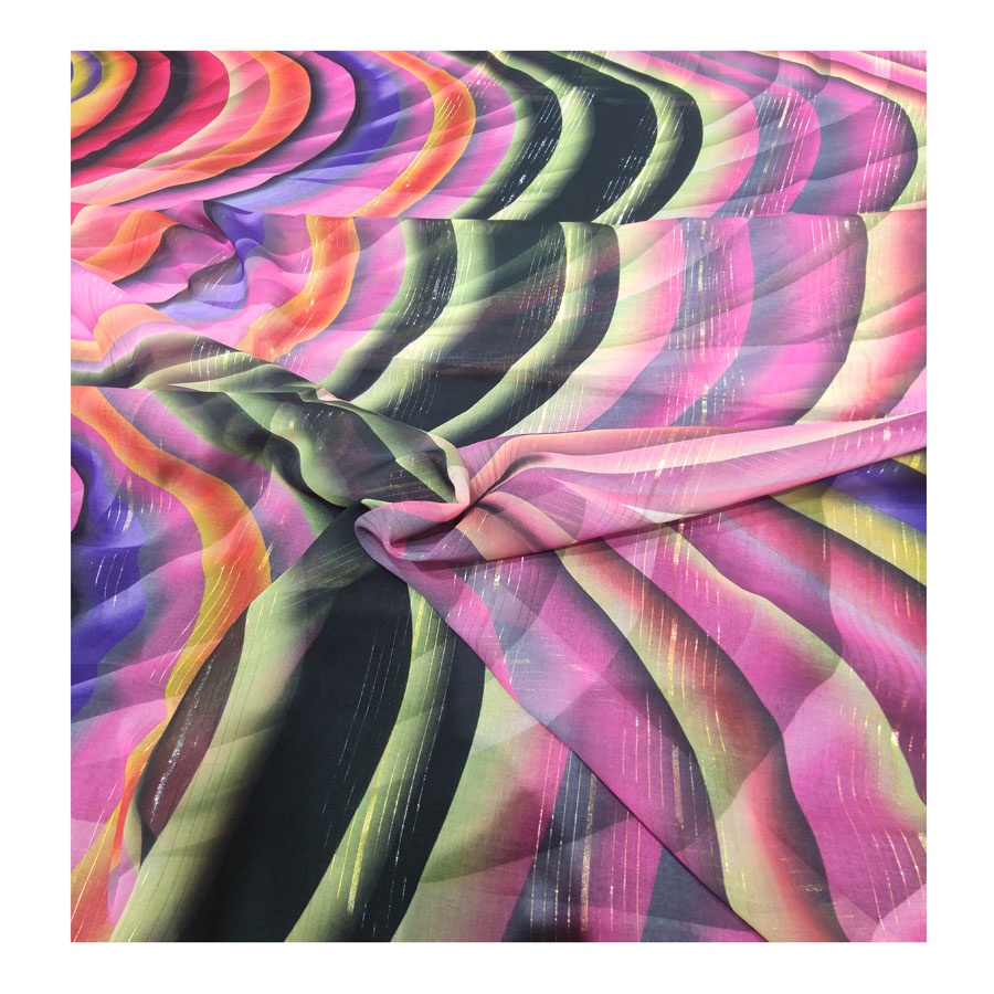 Печать шарф вуаль ткань с золотой линии новый дизайн для леди суданского toub и платье