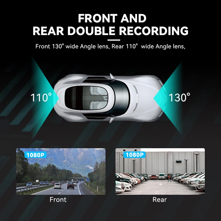 Mini Convenient Dash Cam 1080P+1080P Dual Lens Wifi App Car Black Box with Wide Angle 160° for Senior Agent factory