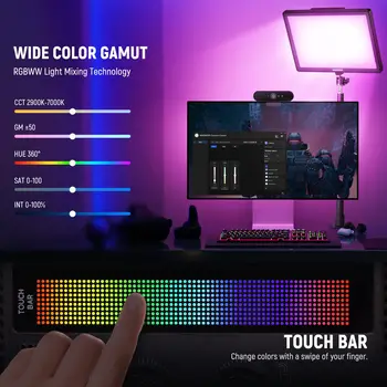 Neewer 18 Scenes Photo Audio Video Lighting Live Streaming Led Rgb Video Light 2900K-7000K Gaming Light detail image