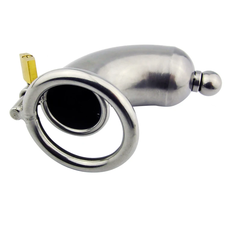 Chastity Device Male Stealth Lock Cock Cage with Urethral Sound Cock Ring Penis Trumpet Cage Sex Toy for Men
