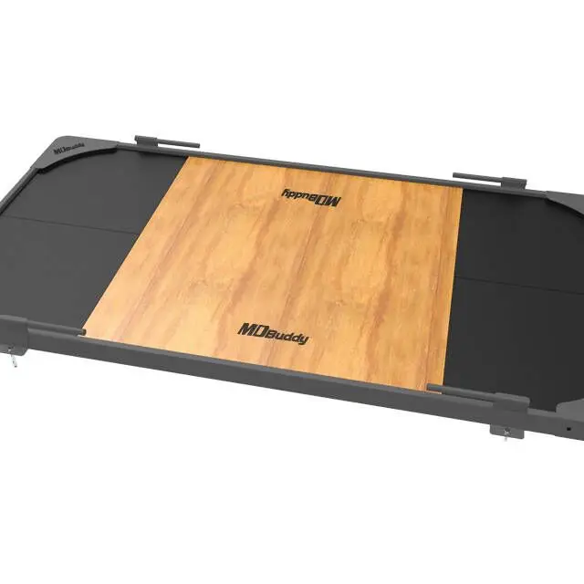 MDBuddy Weightlifting Platform Deadlifting Platform with Rubber and Baboo and Steel Frame