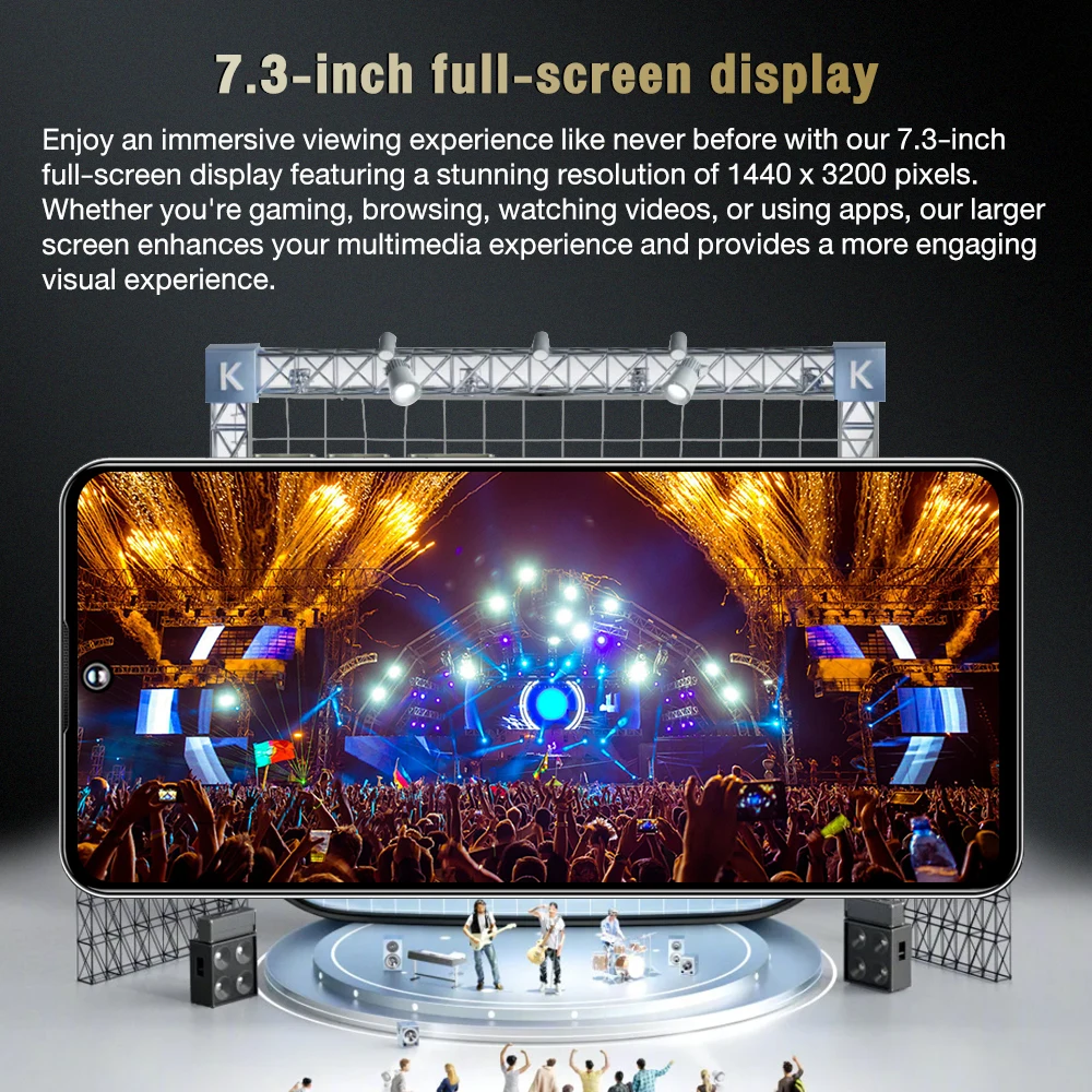 Latest Global Version Smartphone S25 Ultra+ Fold Design Phone High Refresh Rate Screen GPS Spotify 5g LTE Cell Mobile Phone