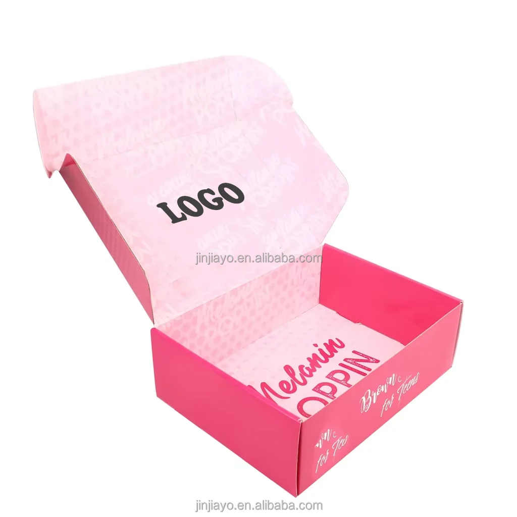 Individuelle Farbe Wellpappe-Versandkartons für Kleidung und Schuhe, Heißprägung mit Logo-Druck, Goldfolie, Handhabung, Geschenkverpackungsbox
