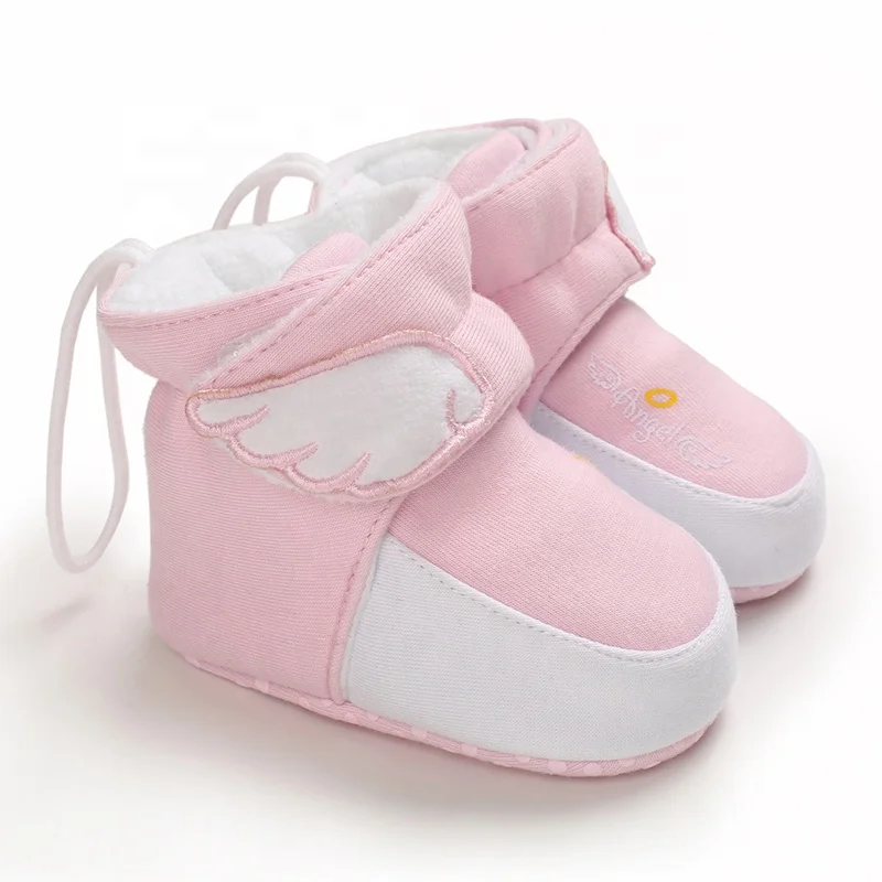 Wholesale kids Hot selling infant footwear OEM baby soft wing shoe cotton sock shoes boots