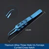 Titanium, Three-Hole Multi-Groove, Curved