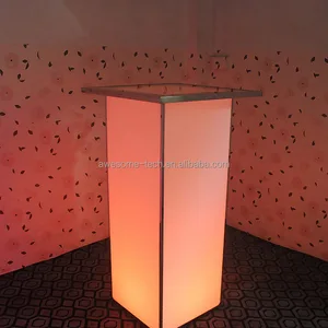 Patio Celebration Decoration Acrylic Led Luminous Floor Lamp Light Outdoor Modern Lighted Led Square Column Lamp