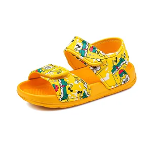 Kids Orange Pink Cartoon Summer Sandals Children Baby Athletic EVA Sandals Flat Sandals