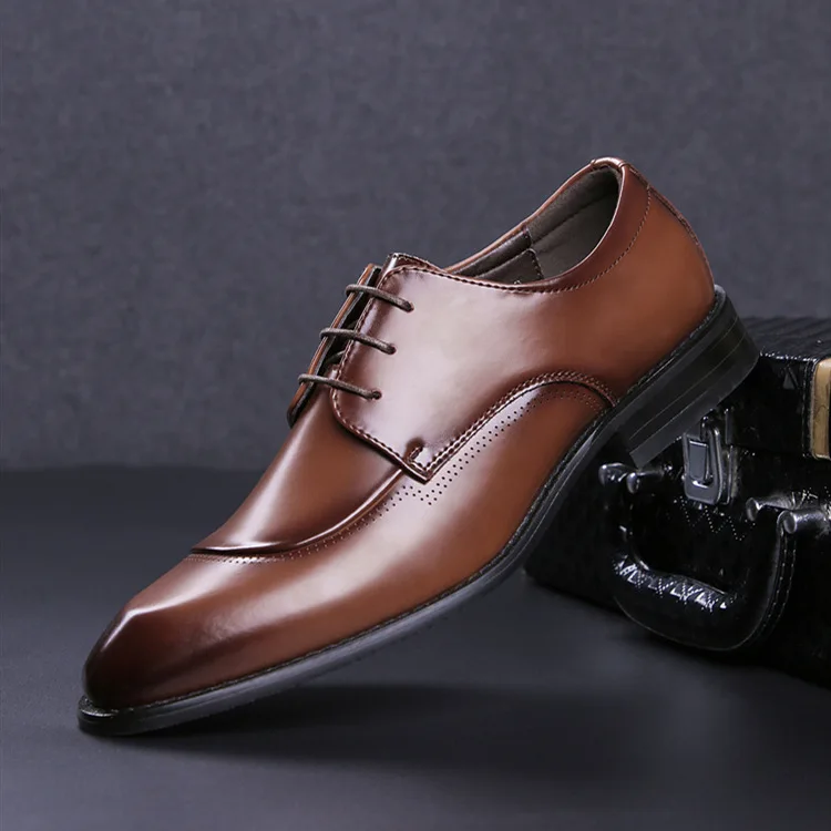 Новинка 2021 мужские классические туфли четыре сезона деловые повседневные официальные кожаные туфли мужские кожаные на шнуровке для джентльмена офиса банкета