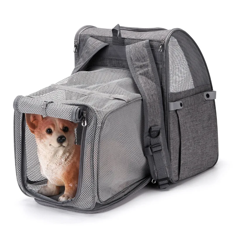 Back Expandable Dog Cat Carrier Bag Airline Approved Pet Carrier Backpack Bag supplier