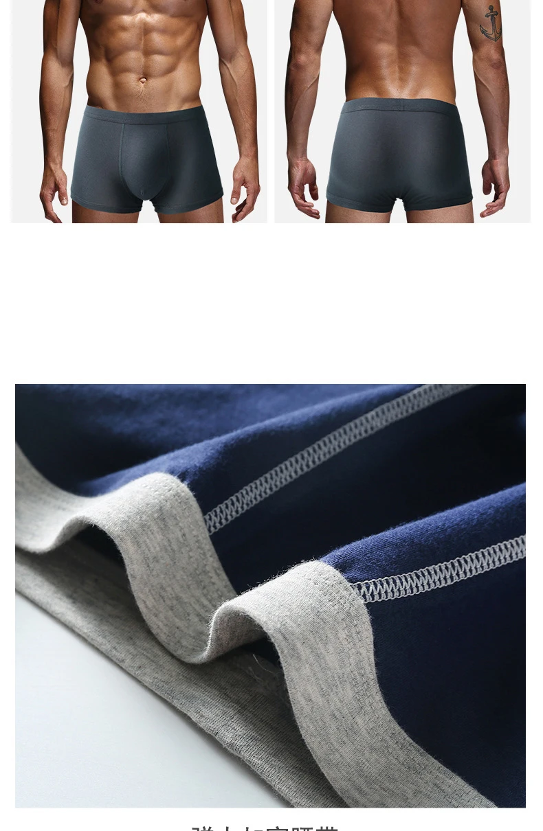 Oem&odm Wholesale Mens 100 Cotton Comfortable Shorts Man Boxer Briefs