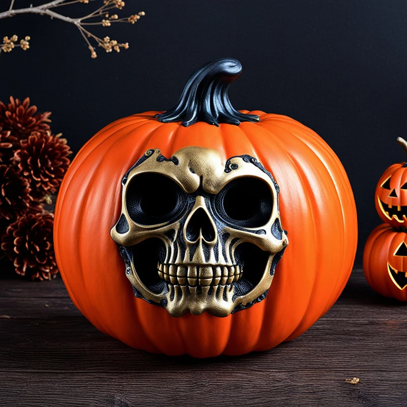 Halloween outdoor horror resin pumpkin figurines ornaments