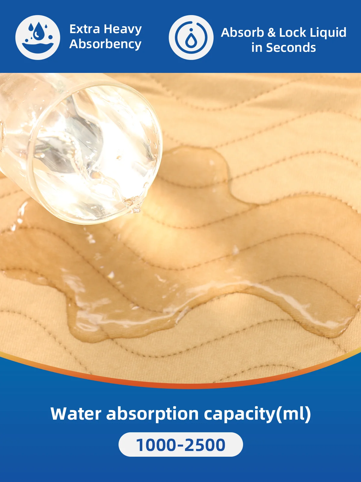 Wholesale Waterproof Quilted Underpads Machine Washable Large Sheet Pr - product detail 2