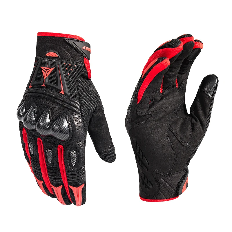 Motowolf Новые прочные черные кожаные Дышащие Перчатки для